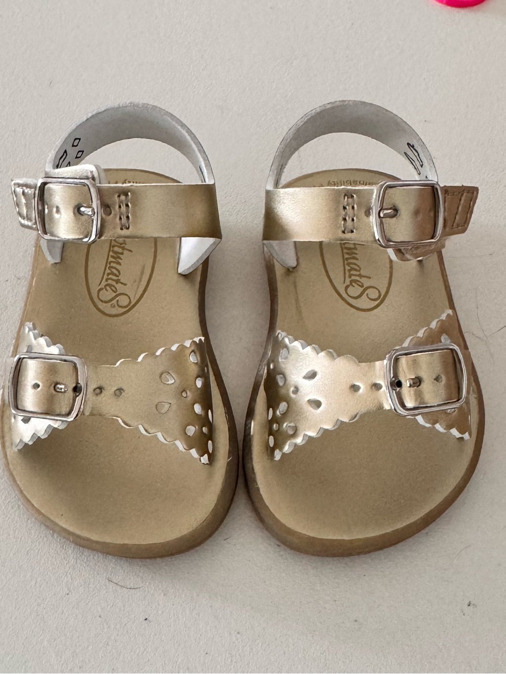 FootMates Metallic Gold Toddler Sandals with Buckles